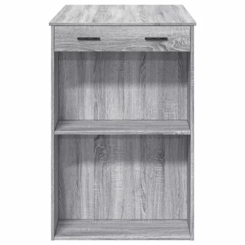 Szürke sonoma színű szerelt fa bárasztal 102 x 70 x 103,5 cm