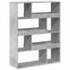Betonszürke szerelt fa könyvespolc 100 x 33 x 125,5 cm