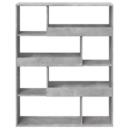 Betonszürke szerelt fa könyvespolc 100 x 33 x 125,5 cm