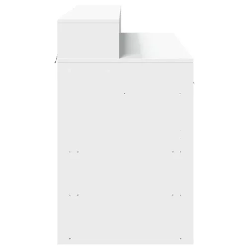Fehér szerelt fa íróasztal LED-világítással 120 x 55 x 91 cm