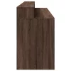 Barna tölgy színű szerelt fa íróasztal LED-ekkel 200x55x91 cm