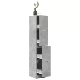Betonszürke szerelt fa patikaszekrény 30 x 41 x 174,5 cm