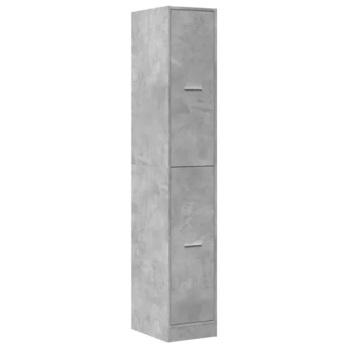 Betonszürke szerelt fa patikaszekrény 30 x 41 x 174,5 cm