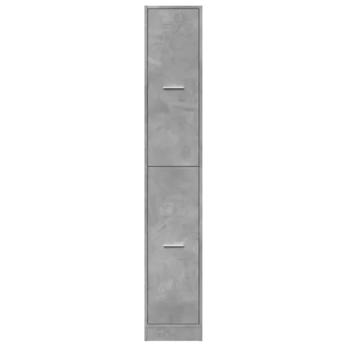 Betonszürke szerelt fa patikaszekrény 30 x 41 x 174,5 cm