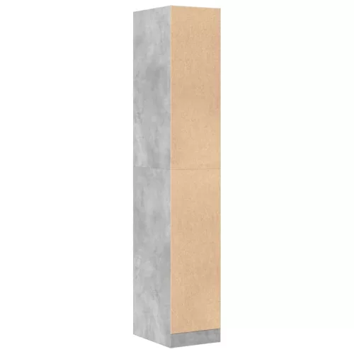 Betonszürke szerelt fa patikaszekrény 30 x 41 x 174,5 cm