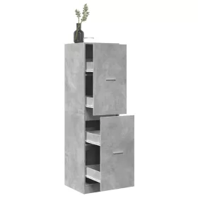 Betonszürke szerelt fa patikaszekrény 40 x 41 x 144,5 cm
