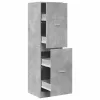 Betonszürke szerelt fa patikaszekrény 40 x 41 x 144,5 cm