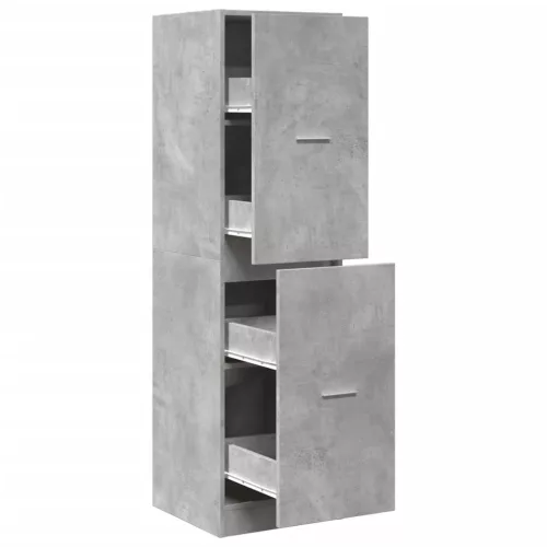 Betonszürke szerelt fa patikaszekrény 40 x 41 x 144,5 cm