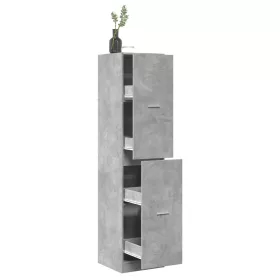 Betonszürke szerelt fa patikaszekrény 40 x 41 x 174,5 cm