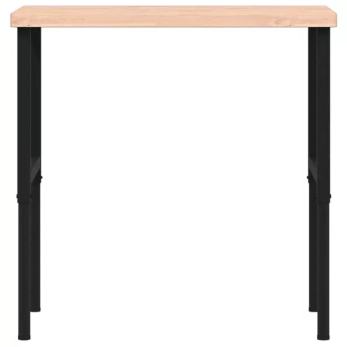 Tömör bükkfa négyszög alakú munkapad 100 x 60 x (73-99,5) cm