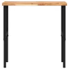 Tömör bükkfa négyszög alakú munkapad 100 x 60 x (73-99,5) cm