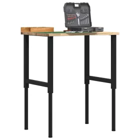 Tömör tölgyfa munkapad 80 x 60 x (71,5-98) cm