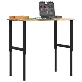 Tömör tölgyfa munkapad 100 x 60 x (71,5-98) cm