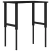 Sötétbarna tömör tölgyfa munkapad 80 x 60 x (71,5-98) cm