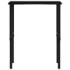 Sötétbarna tömör tölgyfa munkapad 80 x 60 x (71,5-98) cm