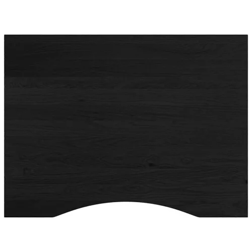 Sötétbarna tömör tölgyfa munkapad 80 x 60 x (71,5-98) cm