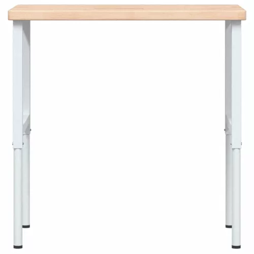 Tömör tölgyfa négyszög alakú munkapad 100 x 60 x (73-99,5) cm