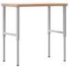 Tömör tölgyfa négyszög alakú munkapad 100 x 60 x (73-99,5) cm