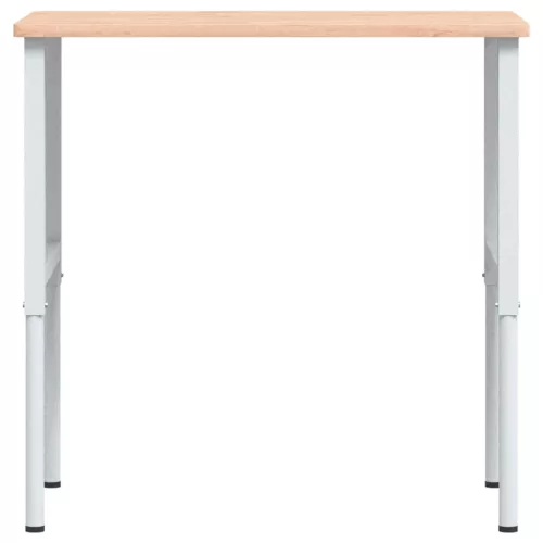 Tömör bükkfa négyszög alakú munkapad 100 x 60 x (71,5-98) cm