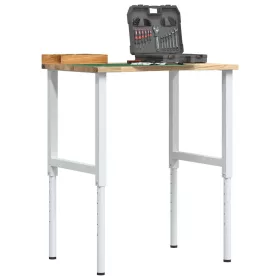 Tömör tölgyfa munkapad 80 x 60 x (71,5-98) cm