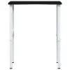 Sötétbarna tömör tölgyfa munkapad 80 x 60 x (71,5-98) cm