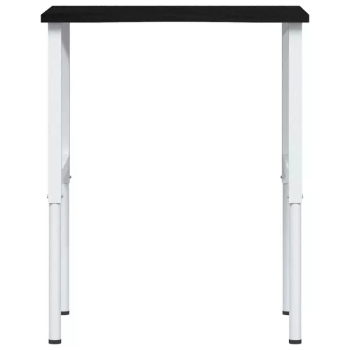 Sötétbarna tömör tölgyfa munkapad 80 x 60 x (71,5-98) cm