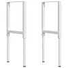 Sötétbarna tömör tölgyfa munkapad 80 x 60 x (71,5-98) cm