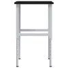 Sötétbarna tömör tölgyfa munkapad 80 x 60 x (71,5-98) cm