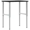 Sötétbarna tömör tölgyfa munkapad 80 x 60 x (71,5-98) cm