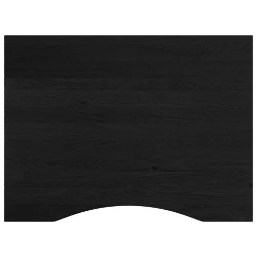 Sötétbarna tömör tölgyfa munkapad 80 x 60 x (71,5-98) cm