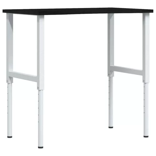 Sötétbarna tömör tölgyfa munkapad 100 x 60 x (71,5-98) cm