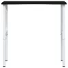 Sötétbarna tömör tölgyfa munkapad 100 x 60 x (71,5-98) cm