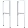 Sötétbarna tömör tölgyfa munkapad 100 x 60 x (71,5-98) cm