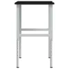 Sötétbarna tömör tölgyfa munkapad 100 x 60 x (71,5-98) cm