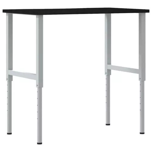 Sötétbarna tömör tölgyfa munkapad 100 x 60 x (71,5-98) cm