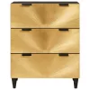 Széf 2 pcs Fekete és Arany 60 x 33 x 75 cm tömör mangófa