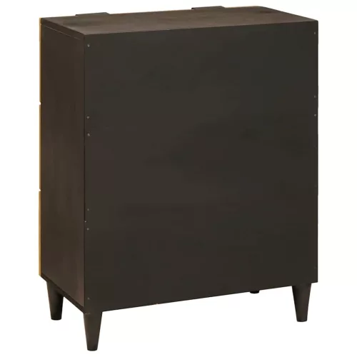 Széf 2 pcs Fekete és Arany 60 x 33 x 75 cm tömör mangófa