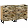 Oldalszekrények 2 pcs Barna 60 x 33.5 x 75 cm tömör mangófa