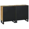 Oldalszekrények 2 pcs Barna 60 x 33.5 x 75 cm tömör mangófa