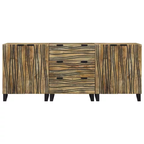 Fürdőszoba bútor szett fiókkal 3 pcs Barna 180 x 33 x 75 cm