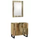Fürdőszoba bútor szett polcokkal 2 pcs Barna 62 x 33 x 58 cm