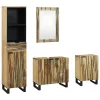 Fürdőszoba bútor szett fiókkal 4 pcs Barna 38 x 33 x 160 cm