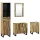 Fürdőszoba bútor szett fiókkal 4 pcs Barna 38 x 33 x 160 cm