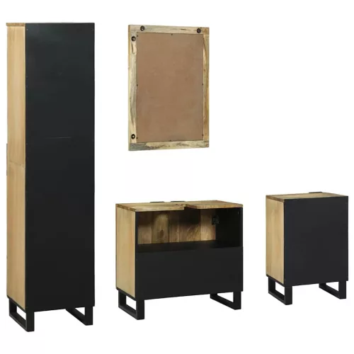 Fürdőszoba bútor szett fiókkal 4 pcs Barna 38 x 33 x 160 cm