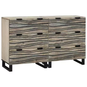   Oldalszekrények 2 pcs Fehér 60 x 33.5 x 75 cm tömör mangófa