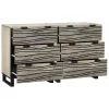 Oldalszekrények 2 pcs Fehér 60 x 33.5 x 75 cm tömör mangófa