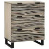 Oldalszekrények 2 pcs Fehér 60 x 33.5 x 75 cm tömör mangófa