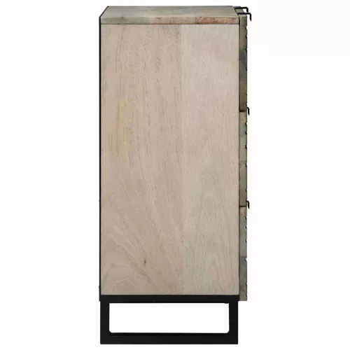 Oldalszekrények 2 pcs Fehér 60 x 33.5 x 75 cm tömör mangófa