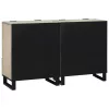 Oldalszekrények 2 pcs Fehér 60 x 33.5 x 75 cm tömör mangófa