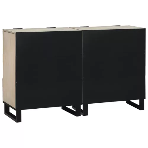 Oldalszekrények 2 pcs Fehér 60 x 33.5 x 75 cm tömör mangófa